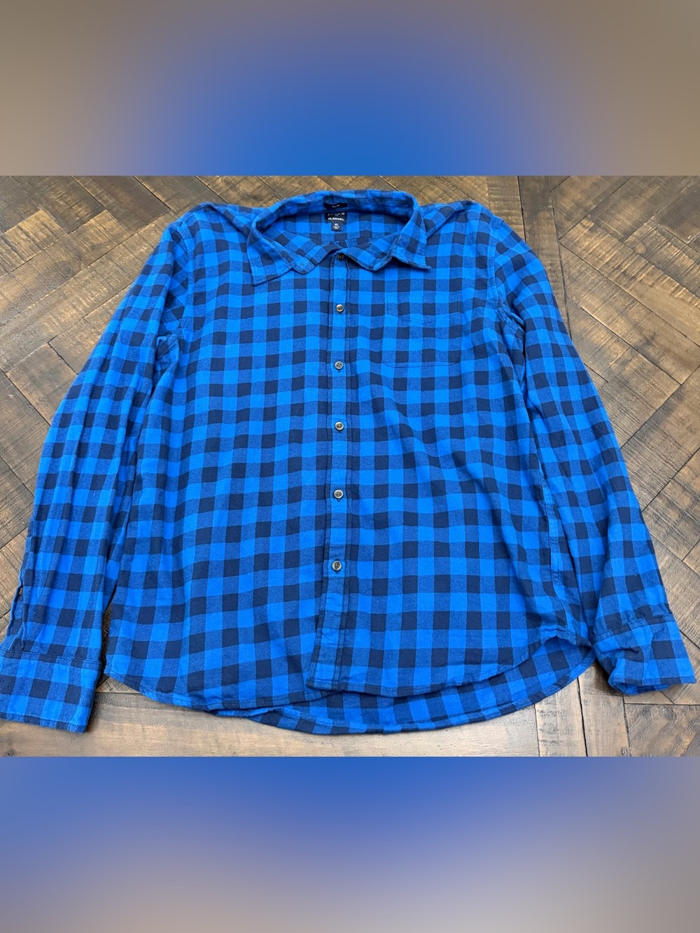 J. Crew Blue and Black Buffalo Check Button-Down Shirt